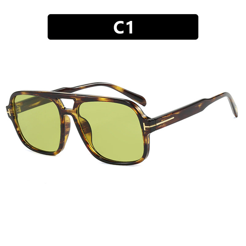 FLOETIC Pilot retro double beam sunglasses, new high-end sunglasses, UV resistant sunglasses, trendy
