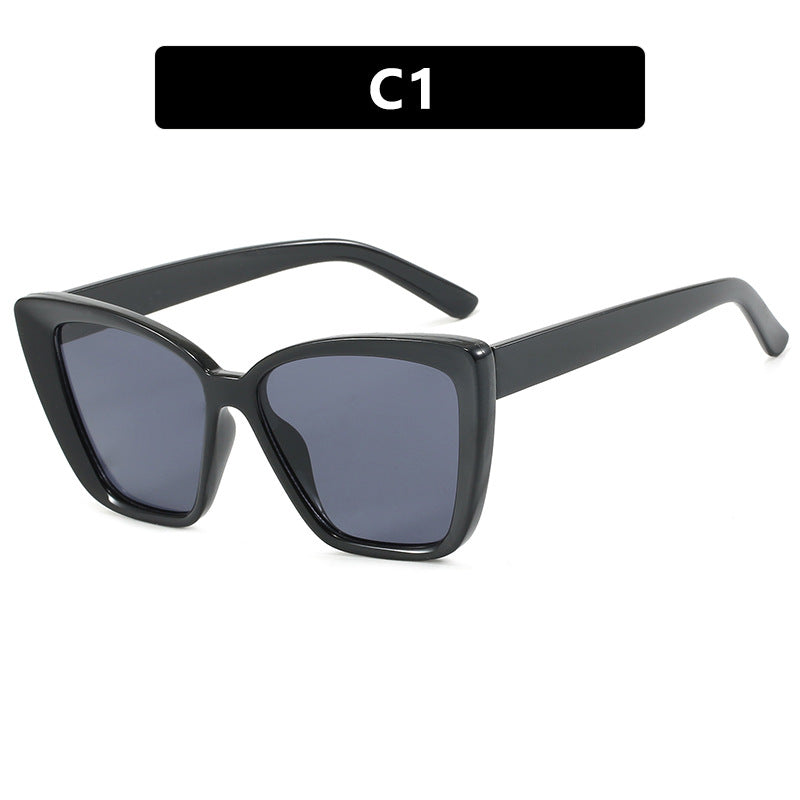 New Cat Eye Large Frame Sunglasses with Advanced Sense Instagram Internet Celebrity Sunglasses