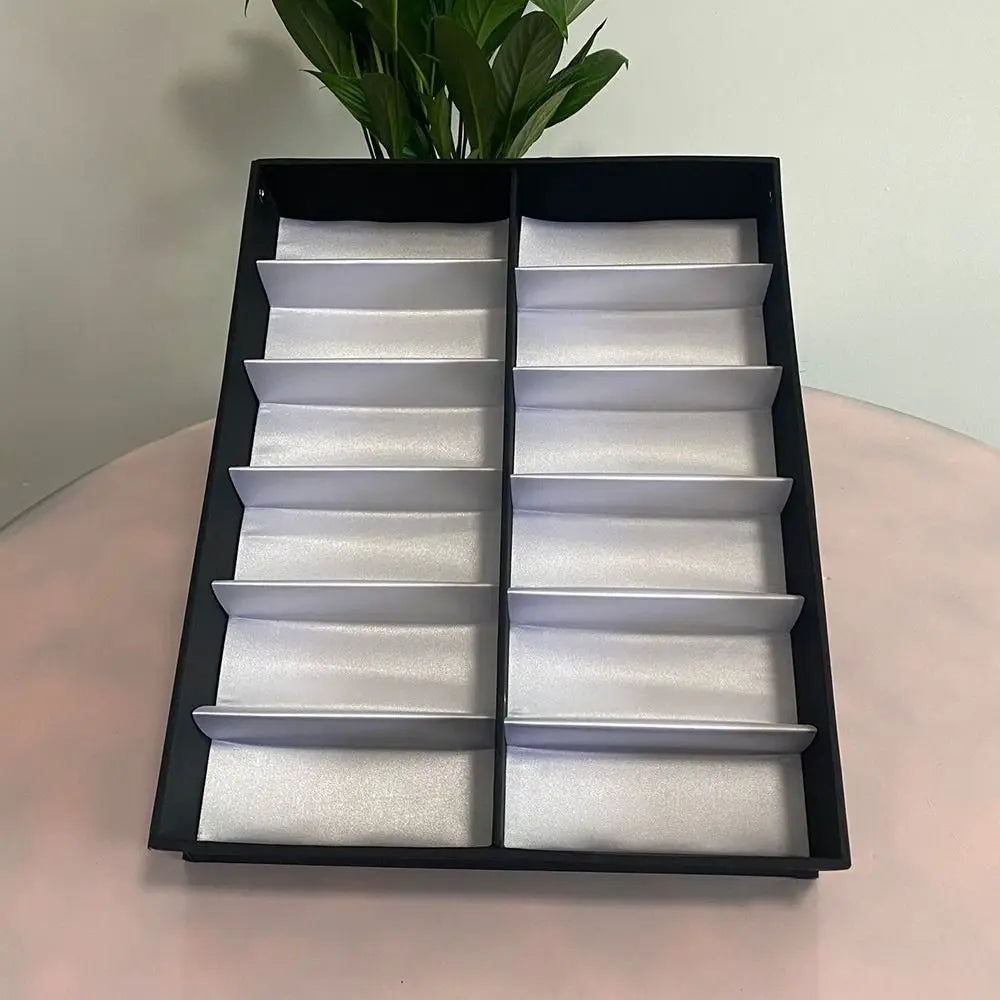 12 pairs of handheld Sunglasses storage box multi grid glasses display