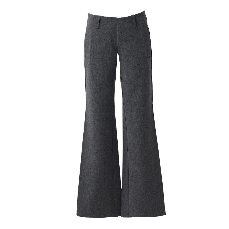 Women's Pants Wide Leg Flare Trousers Summer Elastic Dress Pants Versatile Casual Pants