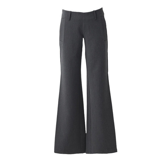 Women's Pants Wide Leg Flare Trousers Summer Elastic Dress Pants Versatile Casual Pants