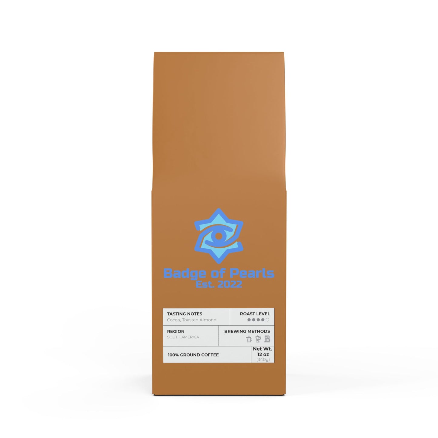 BADGE OF PEARLS Cascades Coffee Blend (Medium-Dark Roast)