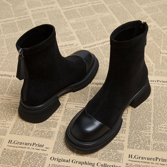 Fall/Winter Sock Boots, Martin Boots, Women's Short Boots, Fleece-lined Ankle Boots