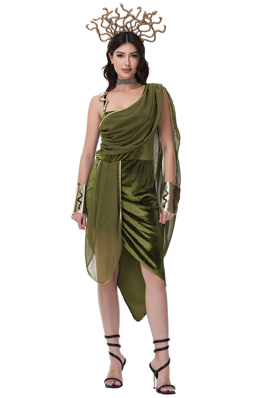 Halloween Egyptian Queen Witch Castle Witch Roman Lady Costume for Movie Photography and Performance
