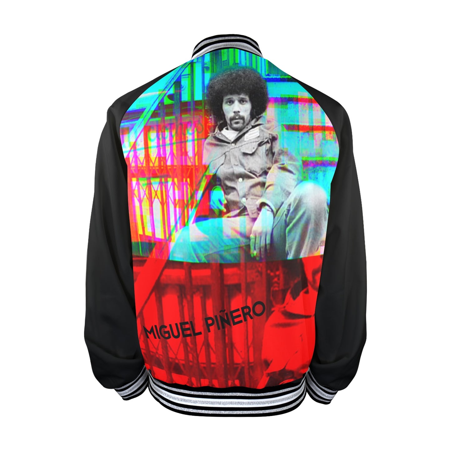 A Nuyrorican Poet Striped Trim Bomber Jacket