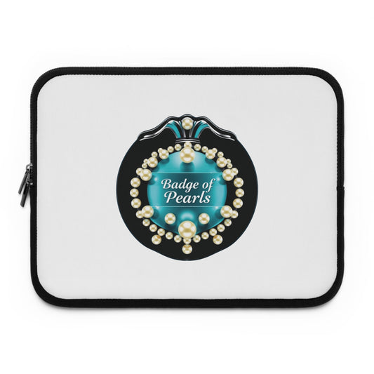 Elegant Badge of Pearls Laptop Sleeve - Stylish Protection for Your Device