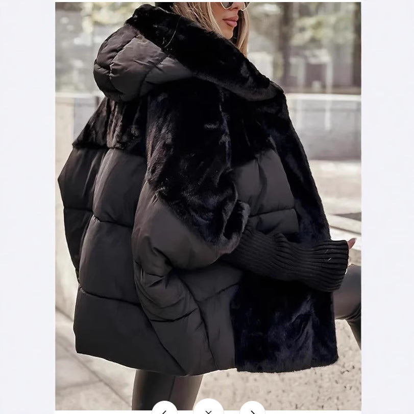 Loose fitting down cotton jacket for women in autumn and winter