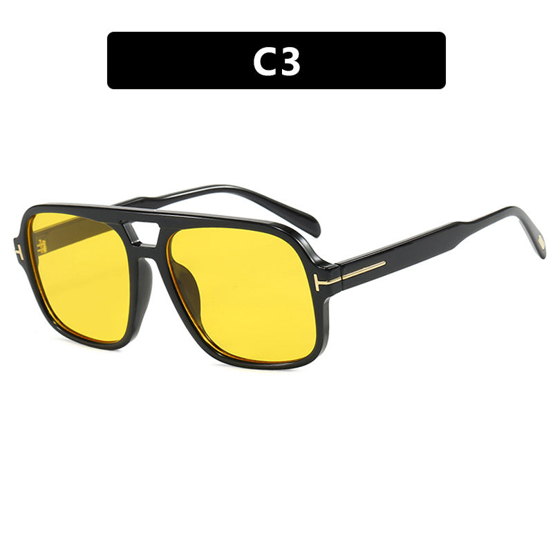 FLOETIC Pilot retro double beam sunglasses, new high-end sunglasses, UV resistant sunglasses, trendy