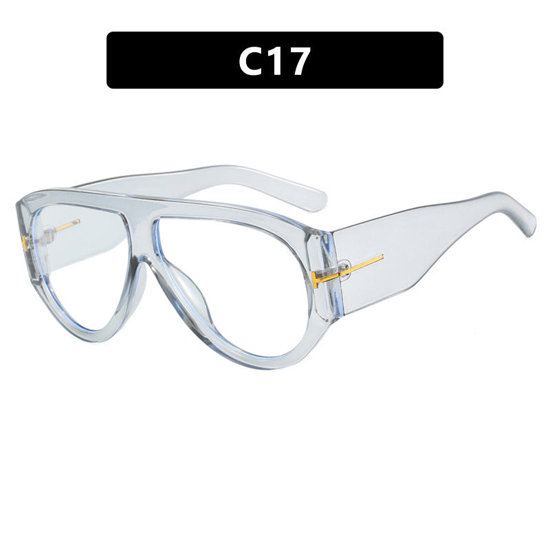 T-shaped large frame sunglasses, pilot's toad fashion cross-border sunglasses, personalized women's sunglasses