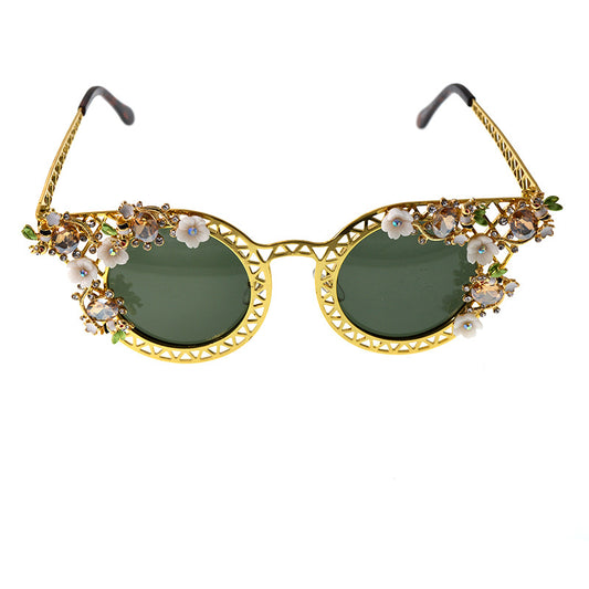 Dr. Poetry exaggerated folding sunglasses for women, Baroque star street photography sunglasses, sunglasses for women