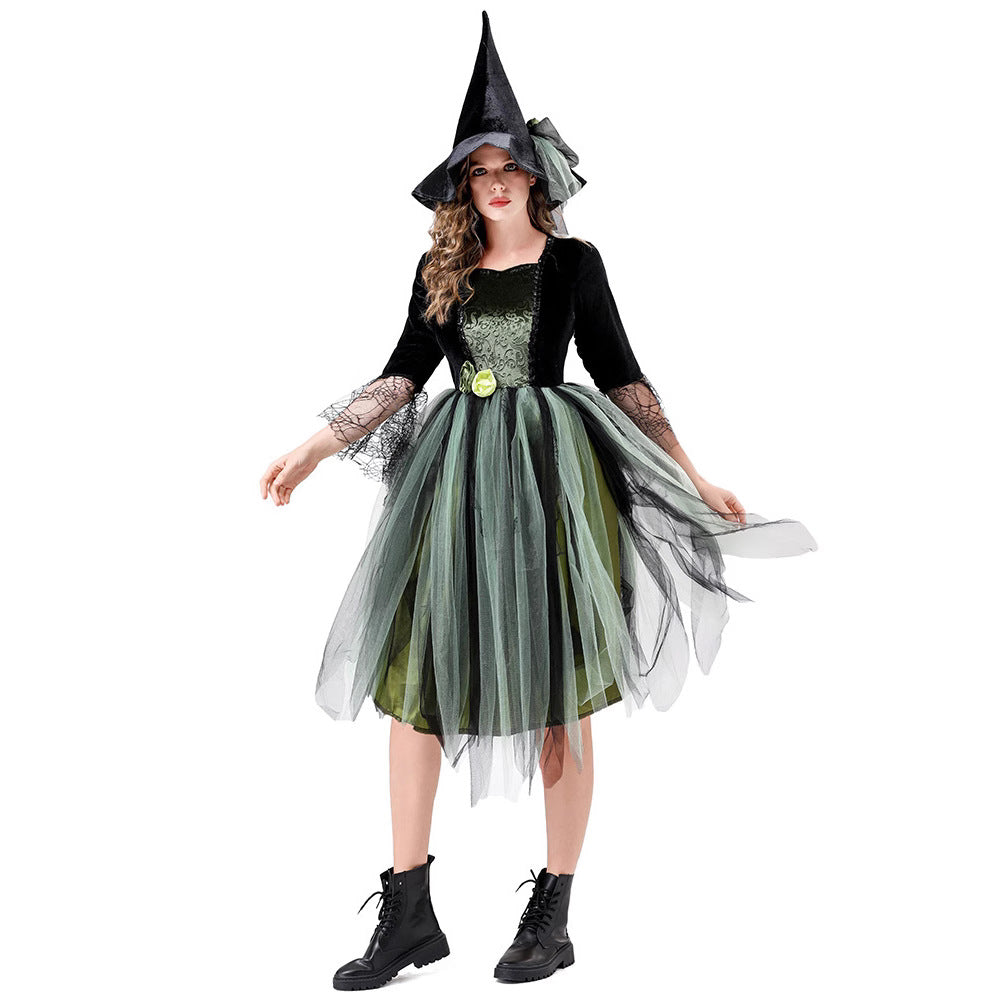 Halloween Wizard of Oz Party Adult Dress Stage Performance Witch Costume Dress