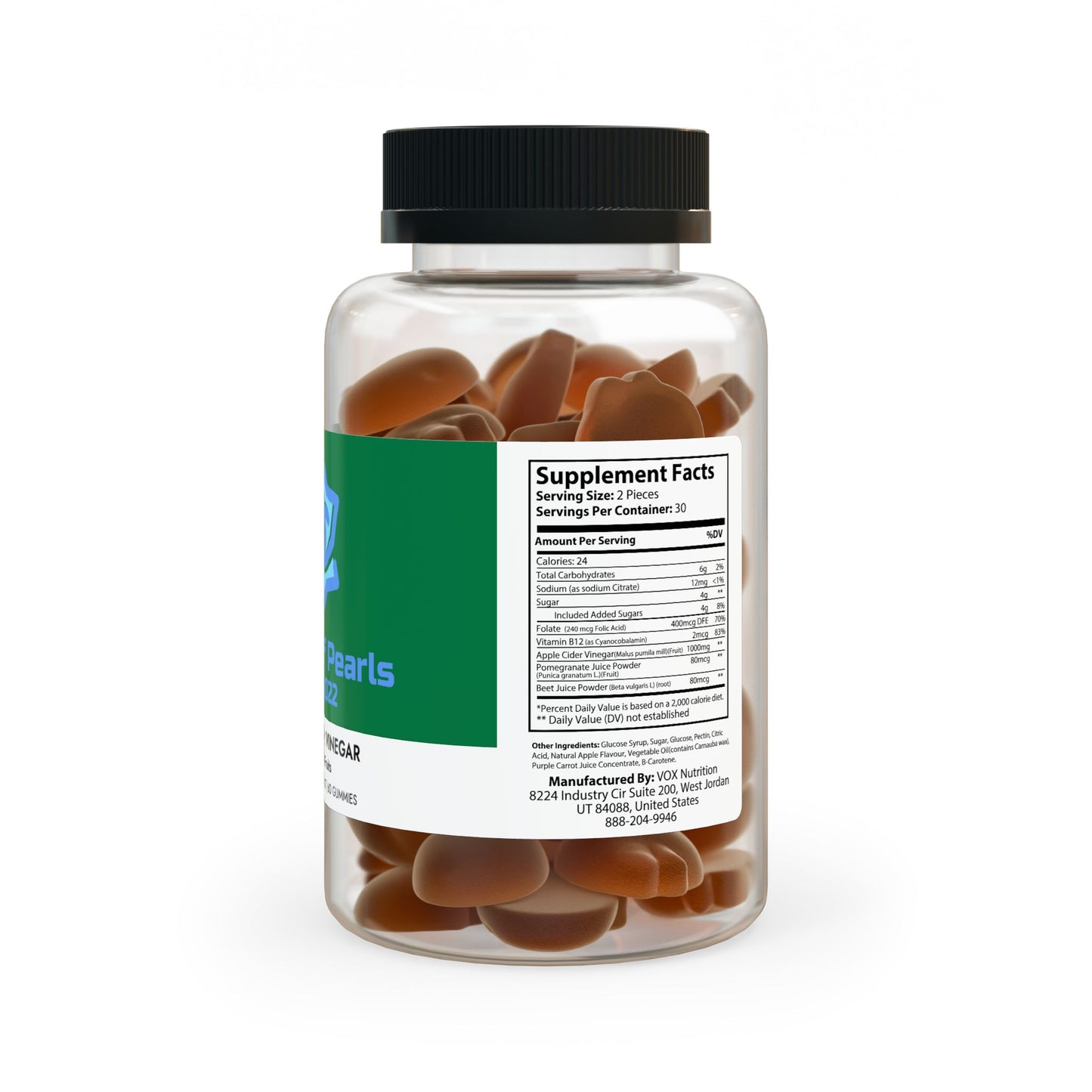 BADGE OF PEARLS Apple Cider Vinegar Gummies (60 Gummies)