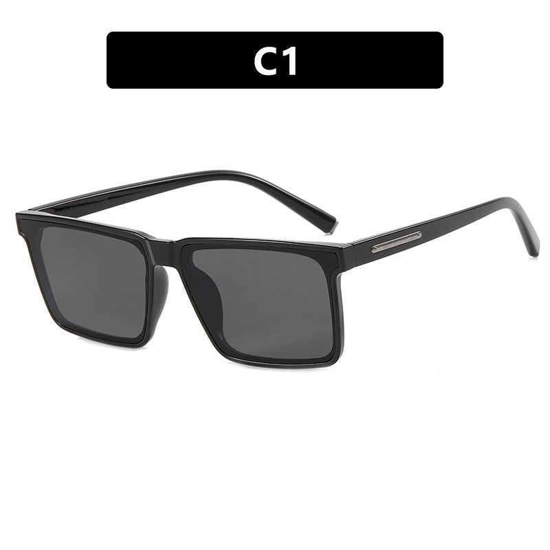 Square sunglasses, trendy big face, new sunglasses with UV protection, simple photography, high-end feel, sunglasses