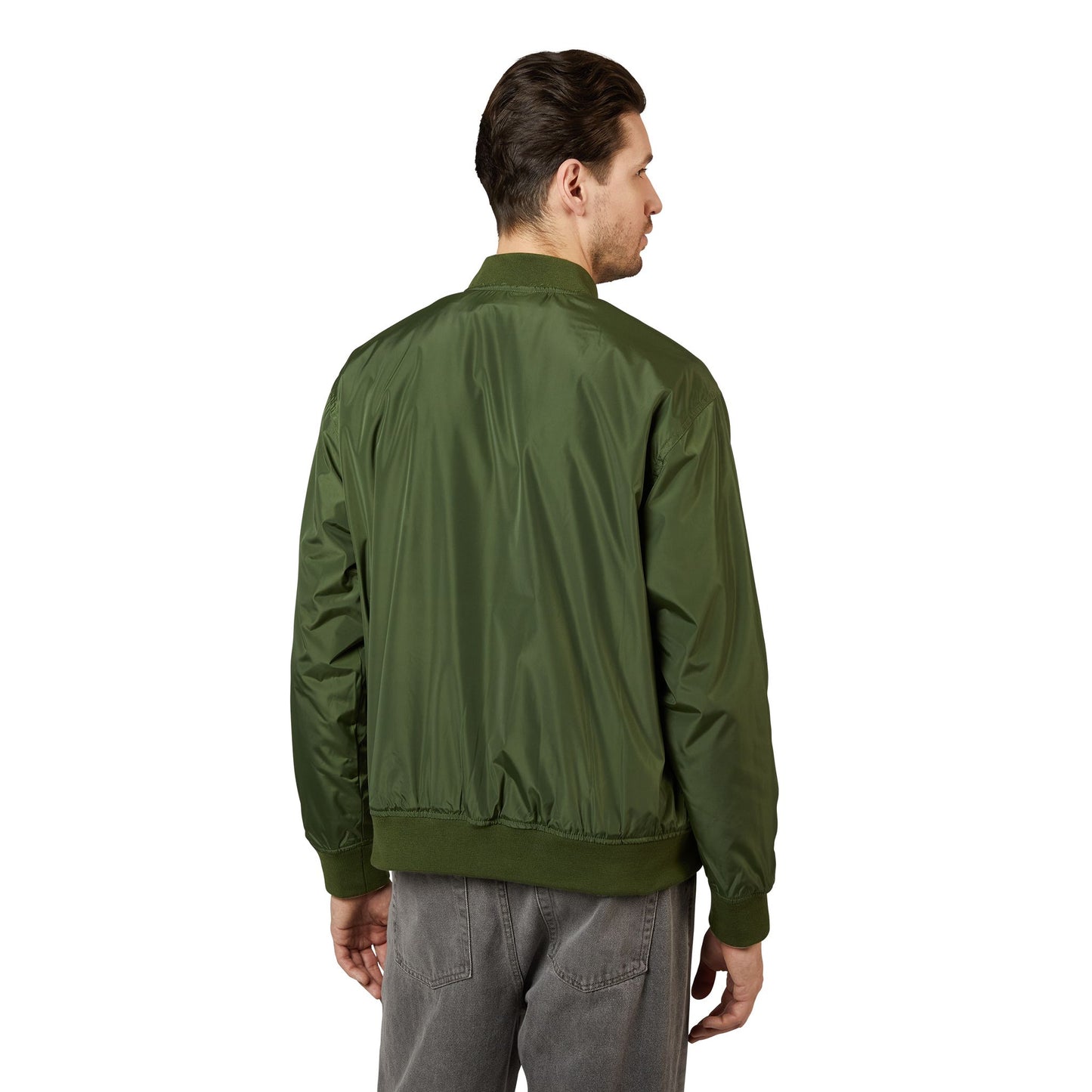 Sustainable Bomber Jacket with Embroidered Patch