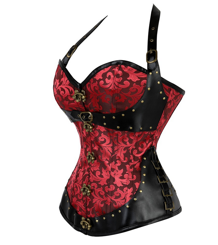 LA BELLA Corset Luxury Sexy Lingerie Underwear Gothic Corsets Lingerie Tops Shapewear and Bustiers Leather Corsetlet Slim Hot Sale