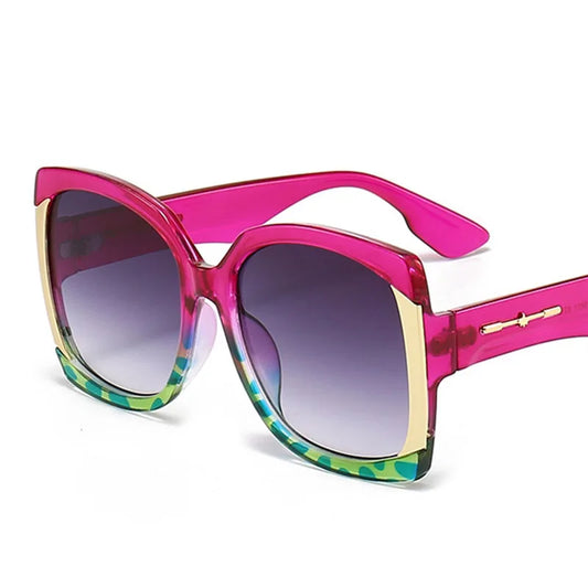 LA POETA  Luxury Brand Square Sunglasses For Women Retro Vintage Oversized Gradient Sun Glasses Female Shades Ladies Oculos De Sol Feminin