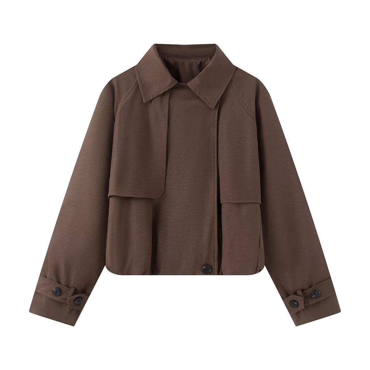 Minimalist effect windbreaker jacket for women
