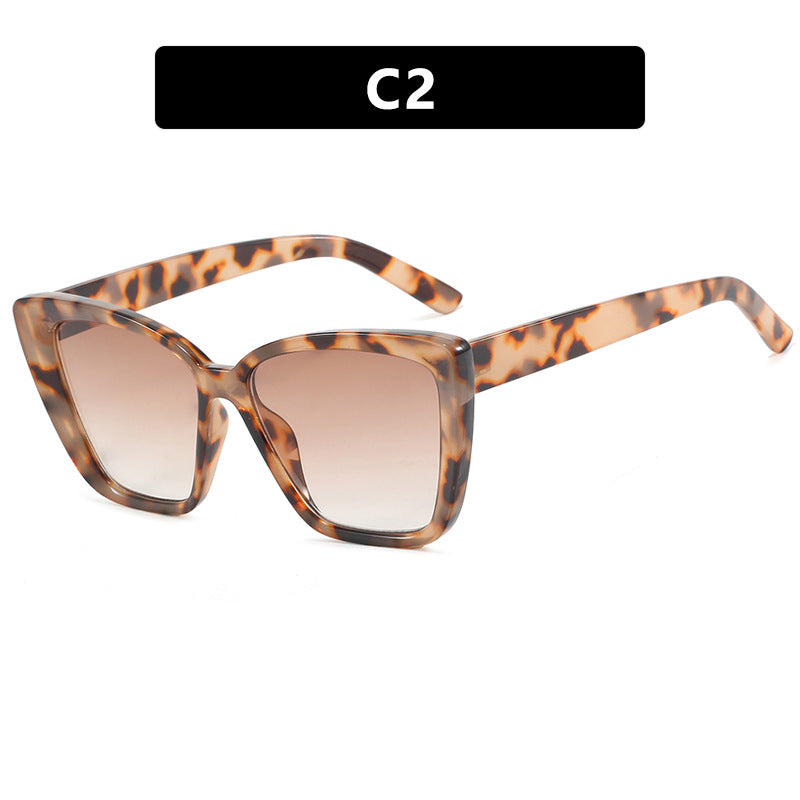 New Cat Eye Large Frame Sunglasses with Advanced Sense Instagram Internet Celebrity Sunglasses