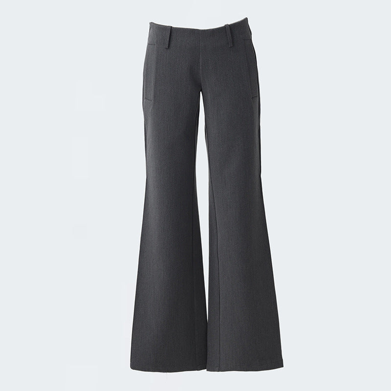 Women's Pants Wide Leg Flare Trousers Summer Elastic Dress Pants Versatile Casual Pants