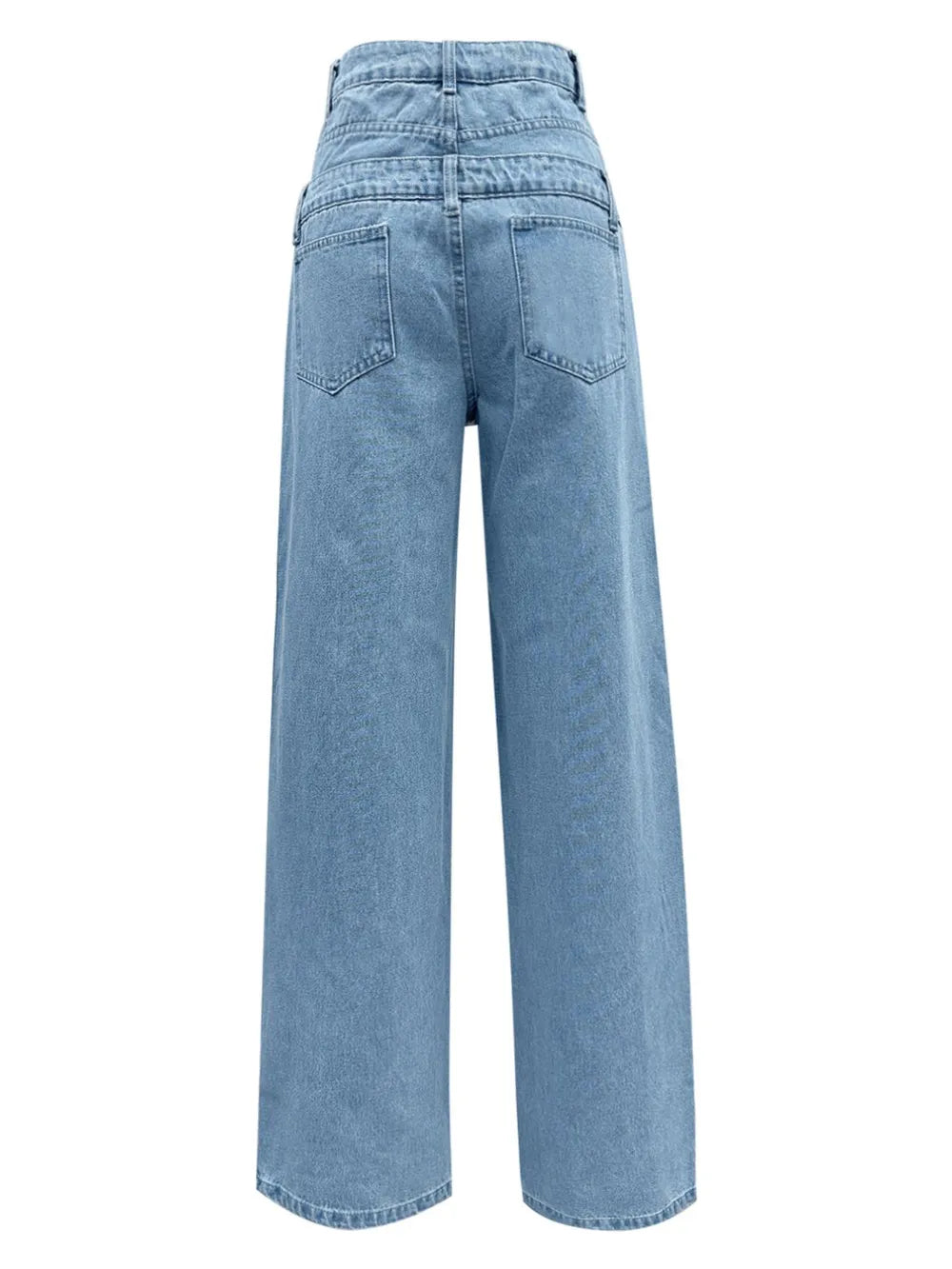 New autumn and winter double waisted wide leg straight leg pants
