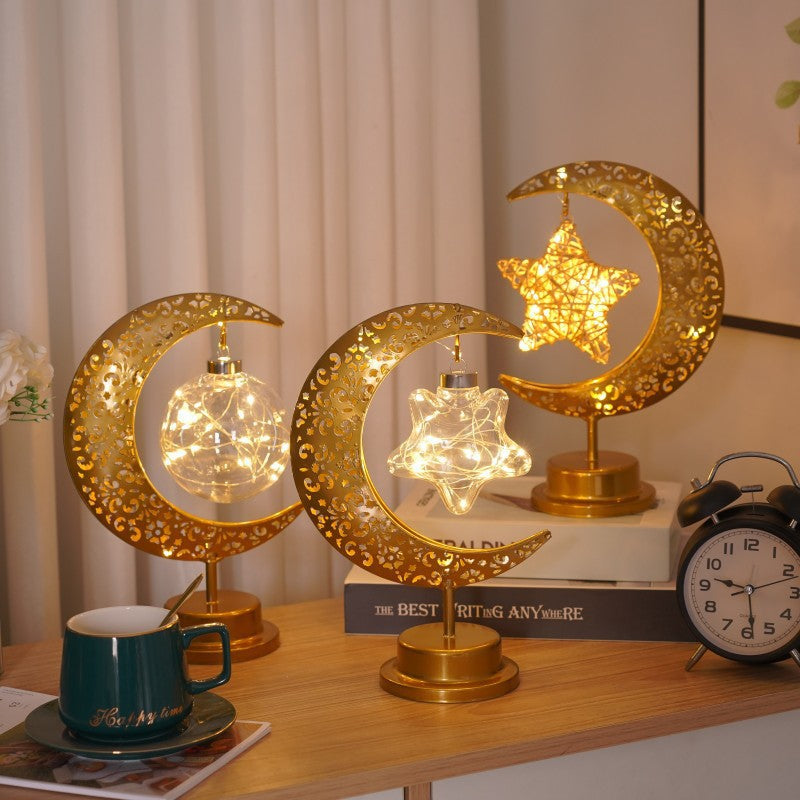Moon Lamp Ball Lamp Star Moon Lamp Decorative Lamp Bedroom Desk Lamp Atmosphere Shaped Lamp