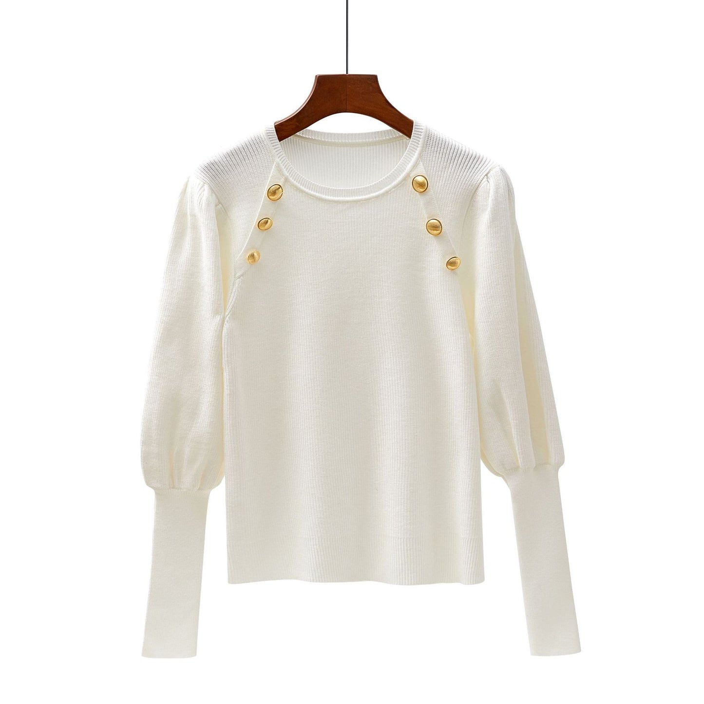 High quality puff sleeves Womens Sweaters Fashion Knitted Pullover Sweater Fall Winter Soft Female Jumper Top Jersey Pull