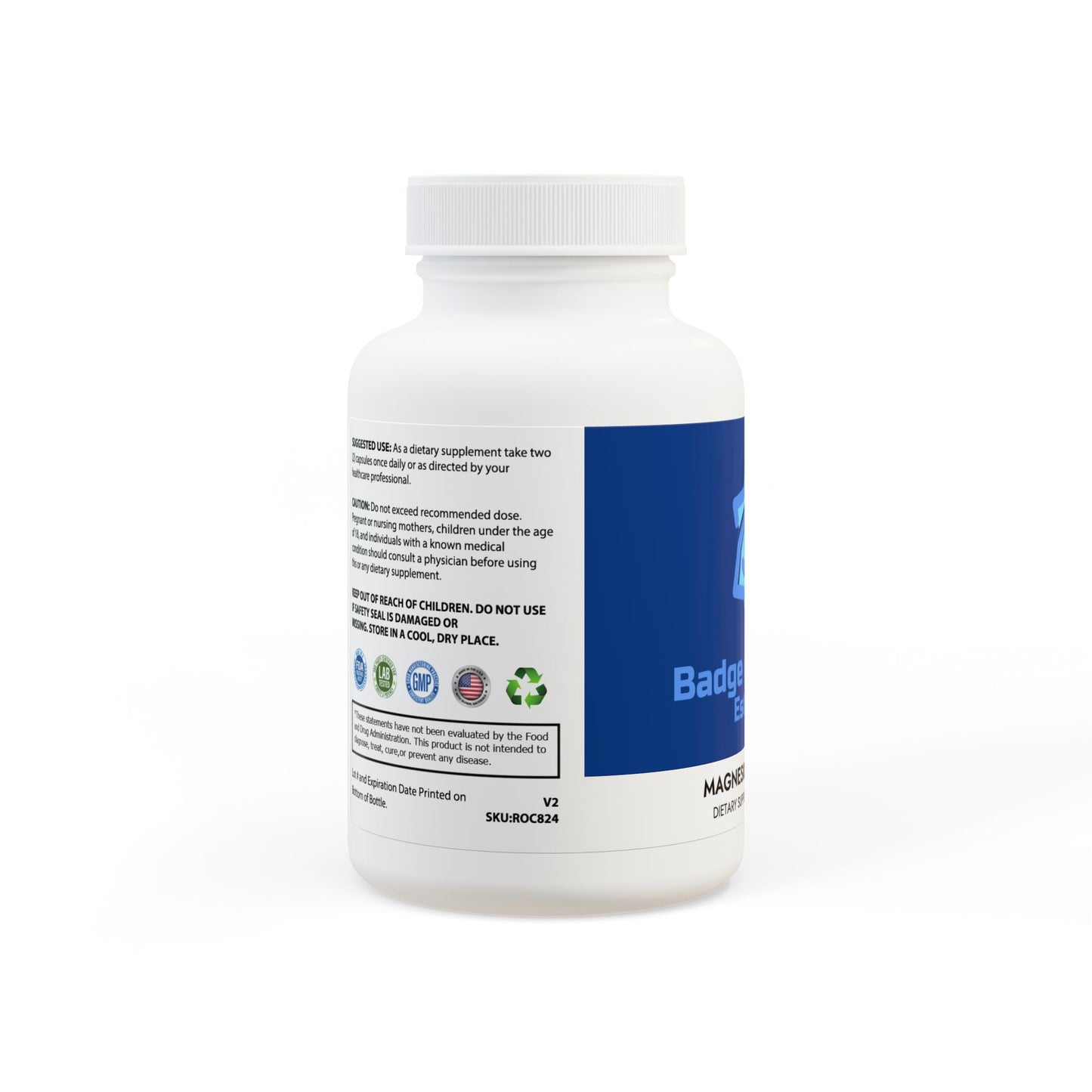 BADGE OF PEARLS Magnesium Glycinate Supplement (60 Capsules)