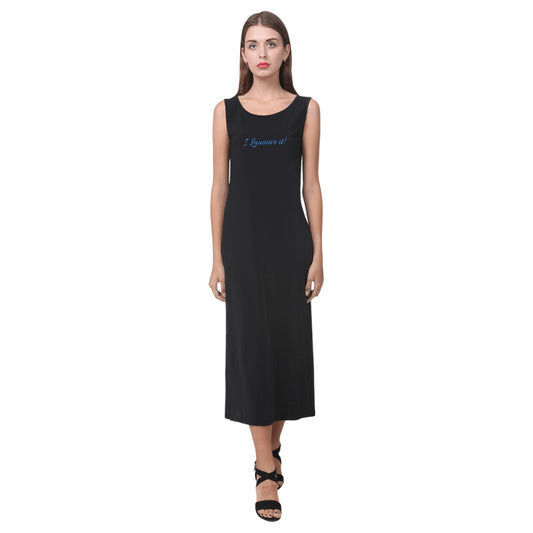I Lauve it Sleeveless Open Fork Long Dress