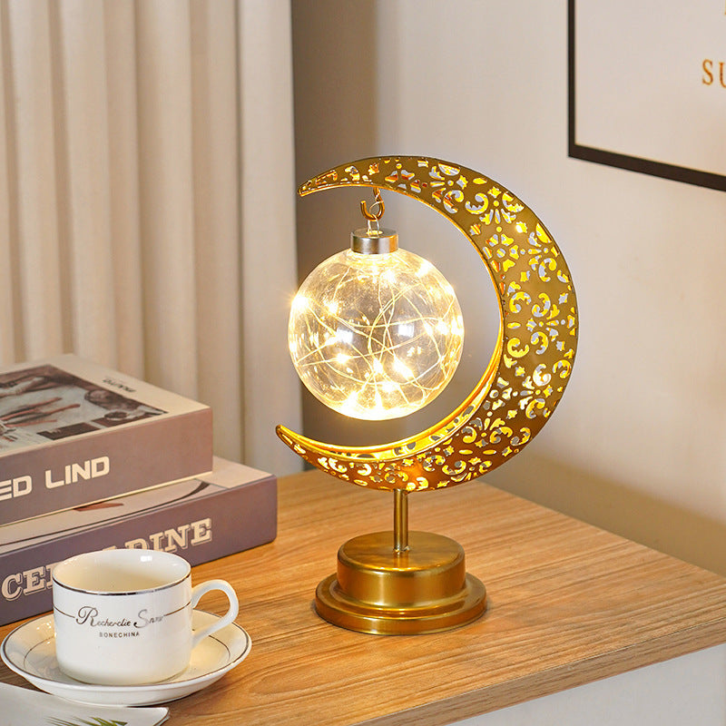Moon Lamp Ball Lamp Star Moon Lamp Decorative Lamp Bedroom Desk Lamp Atmosphere Shaped Lamp
