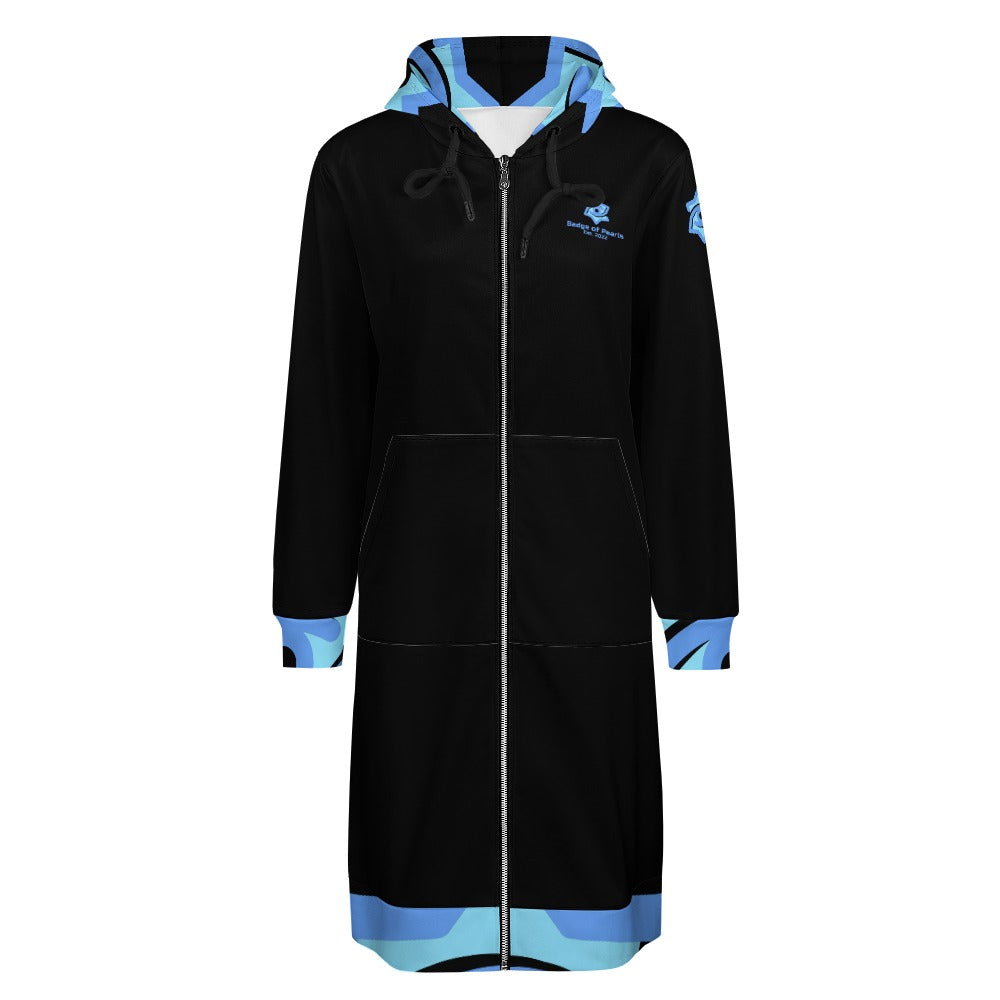 Badge of Pearls Women's long Hoodie