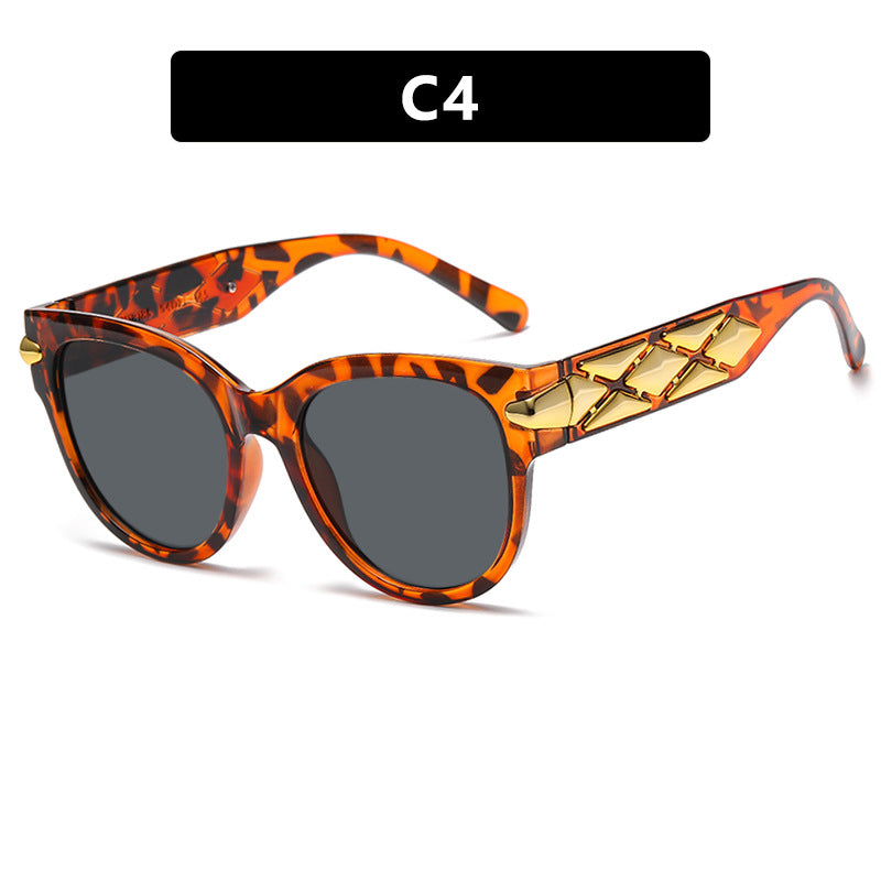 Large frame cat eye sunglasses, new fashionable and personalized sunglasses, photo sunglasses