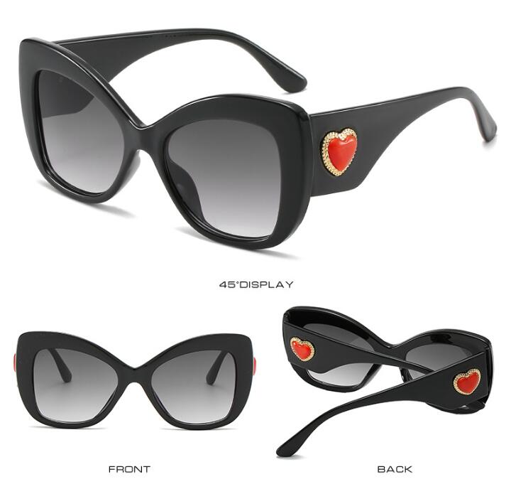 Square frame sunglasses, fashionable street photography, versatile trendy glasses