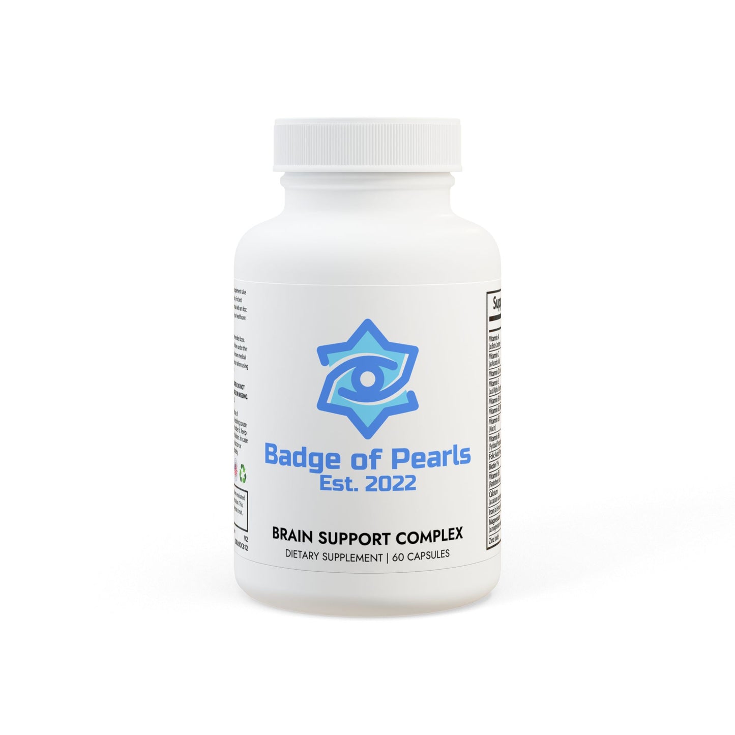 BADGE OF PEARLS Brain Support Complex Supplement (60 Capsules)