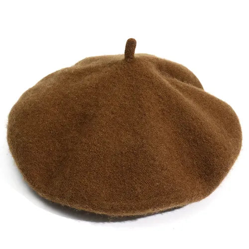Wool Thick  Berets Artist French Beret Women Painter Hat Girls Female Warm  Walking Cap