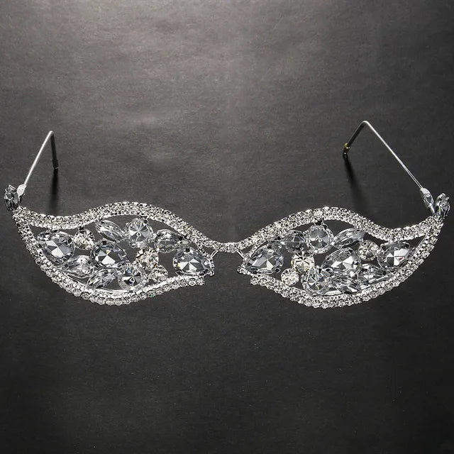 Stonefans Crystal Geometric Sunglasses Frame for Women Party Jewelry Ins Fashion Rhinestone Face Accessories Bridal Gifts