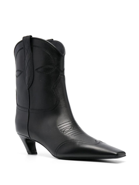 Pointy toe Chelsea Ankle Boots Woman High Quality Embroidery Suede Kitten Heel Short Boots Cowboy Fashion Week Brand Boots Woman