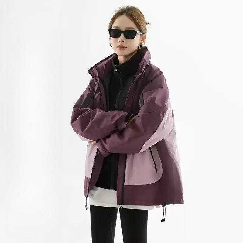 Fashion Windbreaker Jacket for Women Spring Autumn Outdoor Casual Windproof Coat