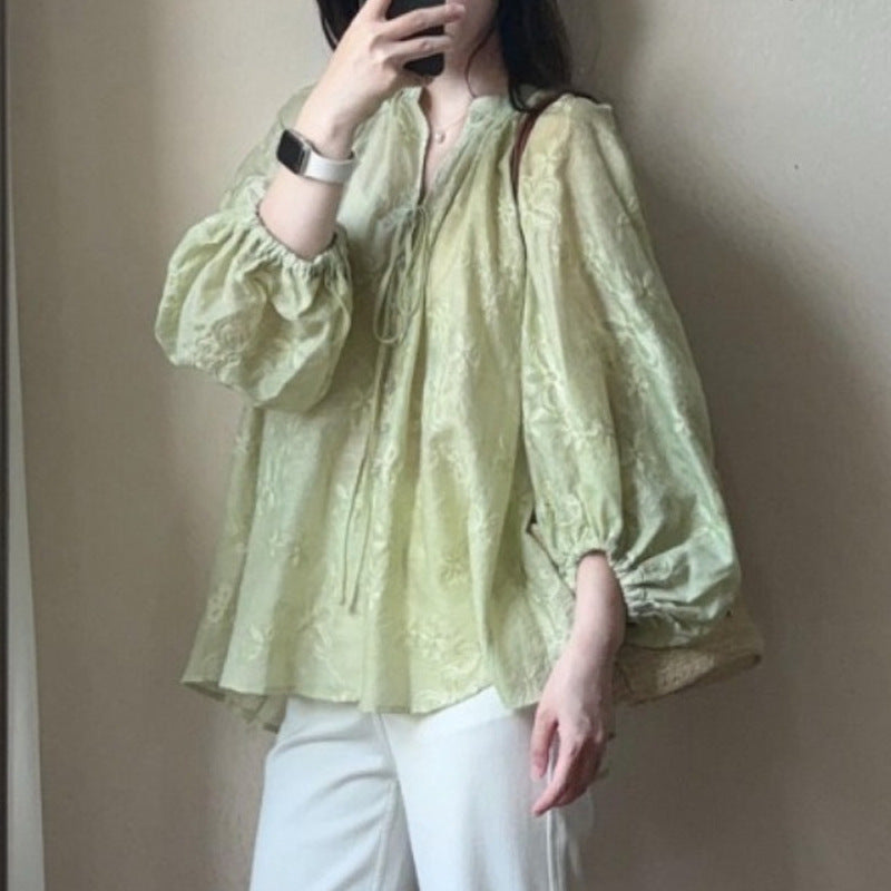 Unique Black Bow Tie Blouse for Women, Elegant and Youthful Design, Fashionable Top with Distinctive Style