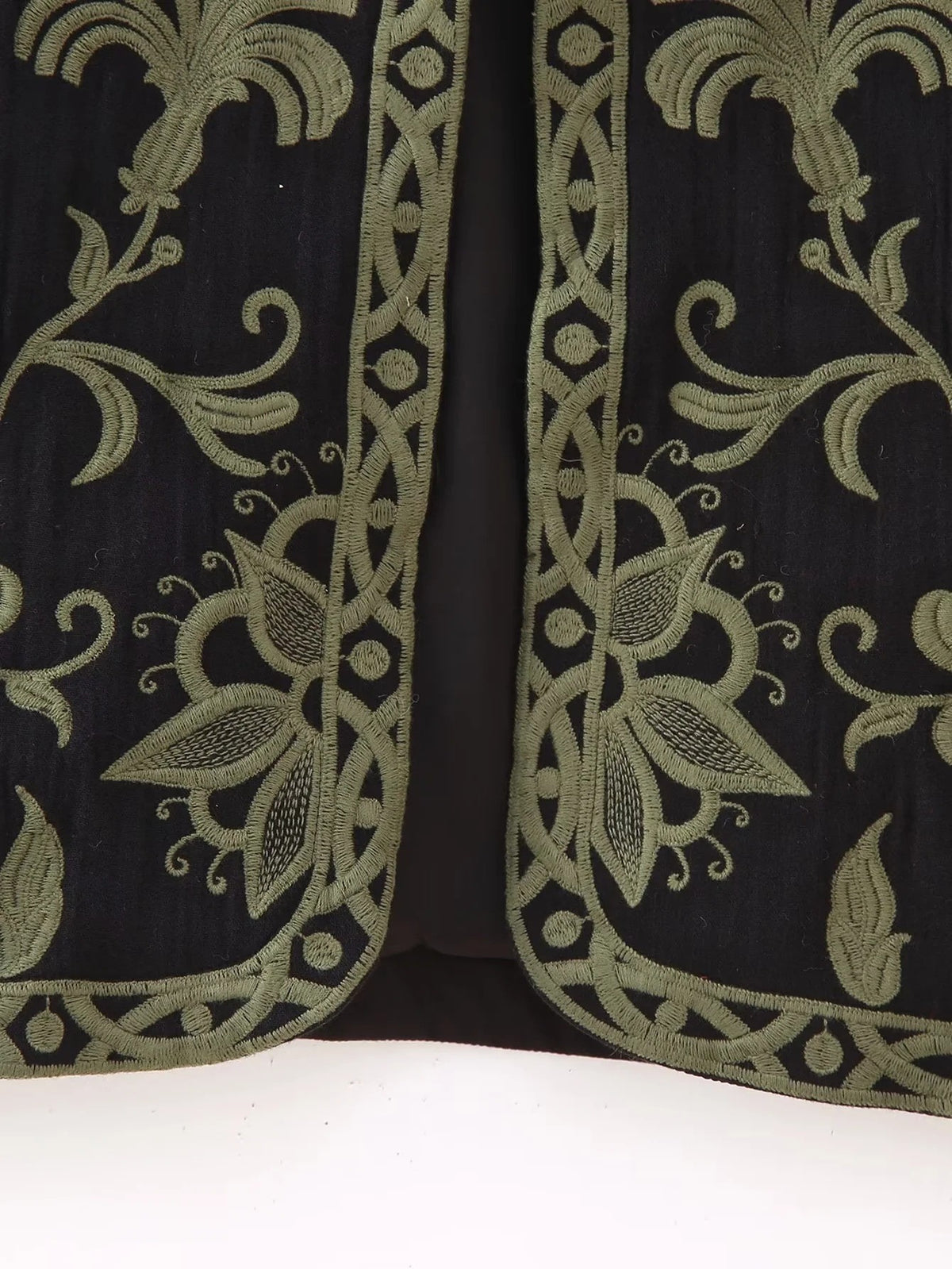 New autumn women clothing round neck embroidered short vest