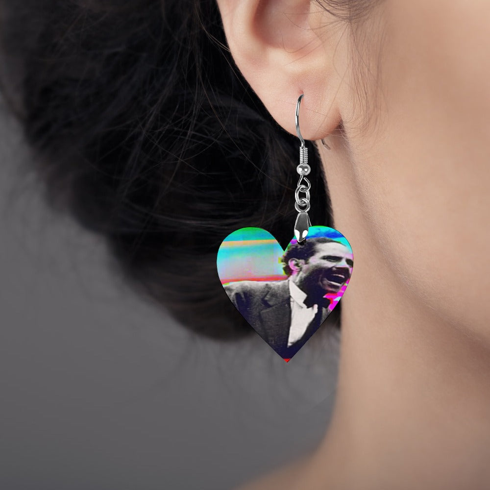 Dr. Pedro Albizu Campos Wooden earrings