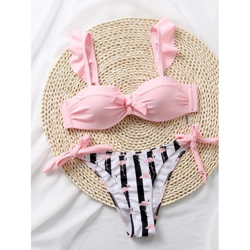 Ruffle Bikini Sexy Swimsuit Women New Push Up Bikini Set Brazilian Bathing Suit Cute Swimwear Women Swimsuits Beachwear