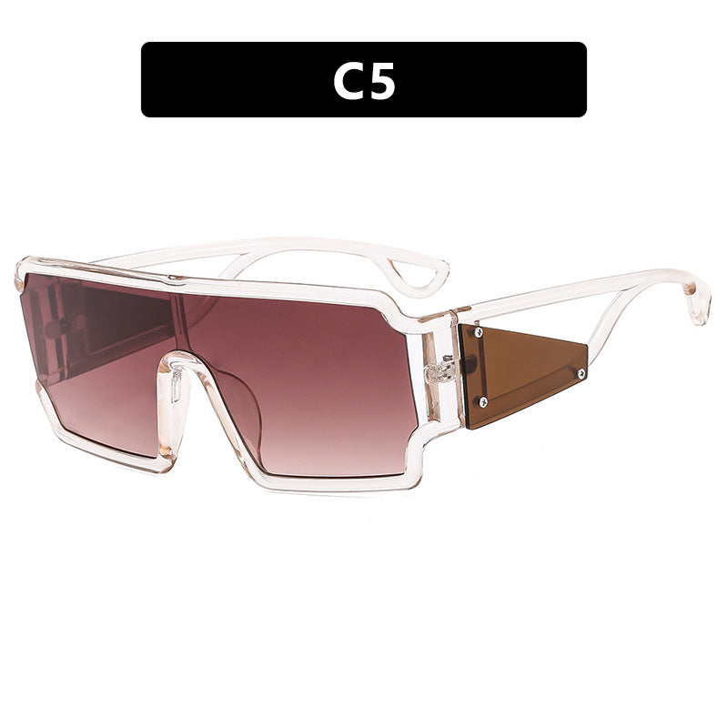 MR. POET Square connected sunglasses with hollowed out avant-garde personality Instagram popular fashion street photography futuristic sunglasses