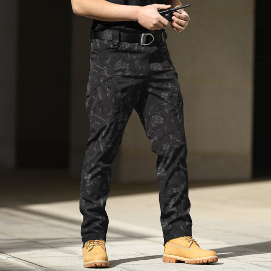 AGENT ACEVEDO Tactical pants camouflage training pants spring and autumn outdoor elastic work pants loose soft shell assault pants