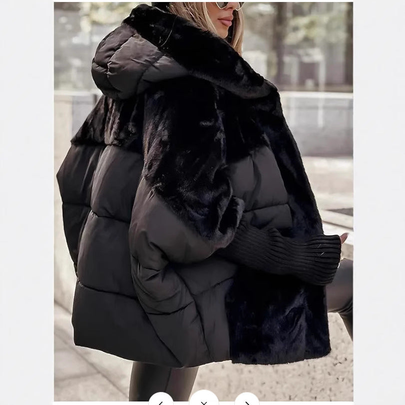 Loose fitting down cotton jacket for women in autumn and winter