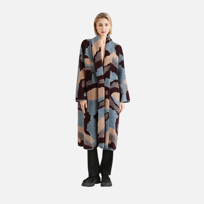 Long Knitting Cardigan Loose Sweaters For Women French Elegant Thick Sweater Autumn Winter