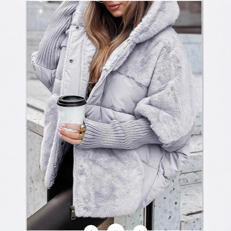 Loose fitting down cotton jacket for women in autumn and winter
