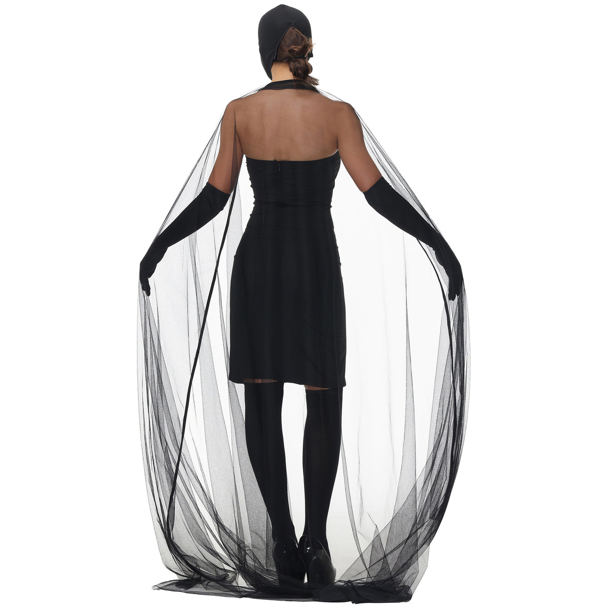 Vampire Masked Witch Dress Long Dress Cloak Cloak Halloween Costume