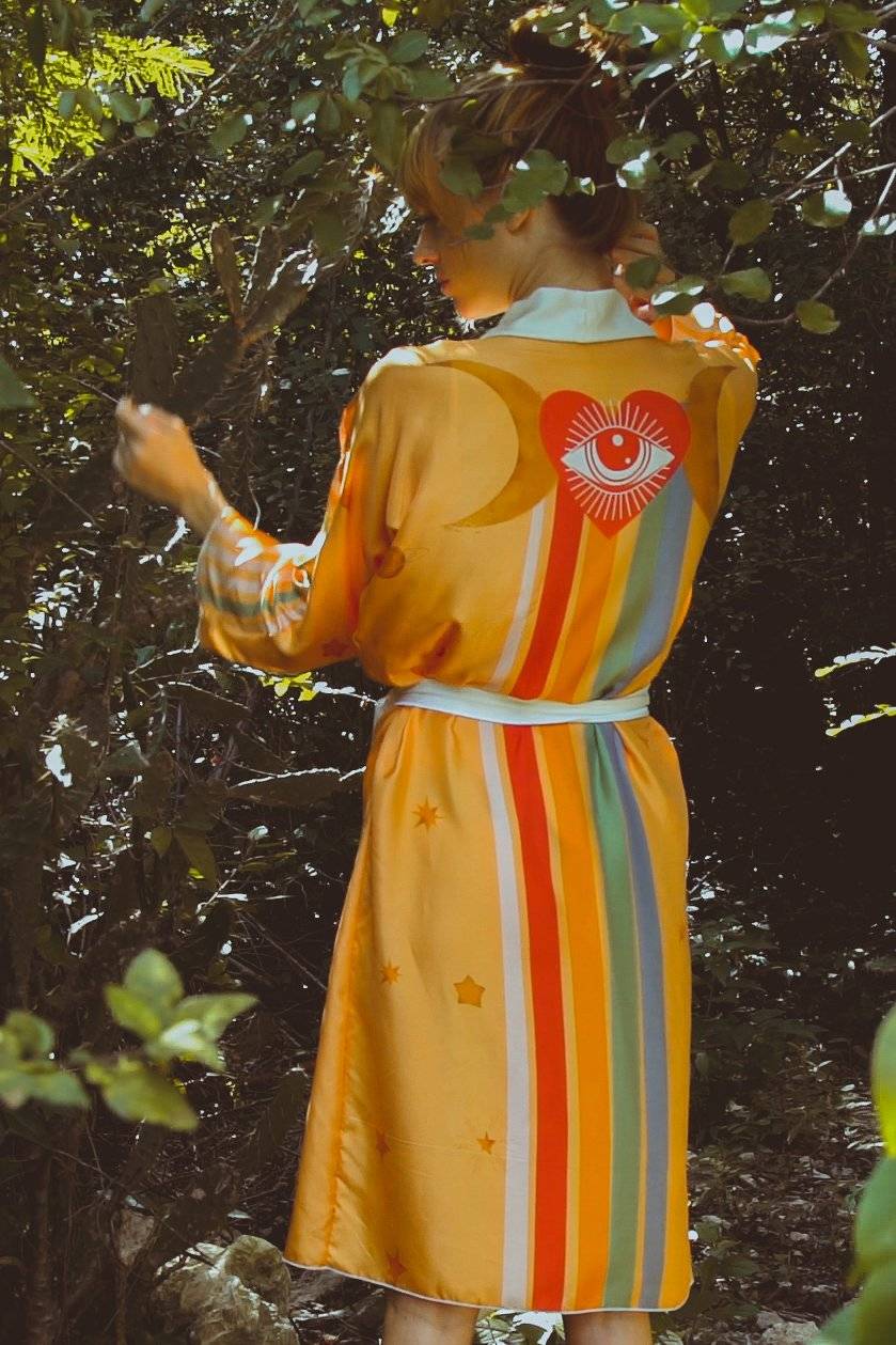 The Rigel Robe in Yucatan Rainbow