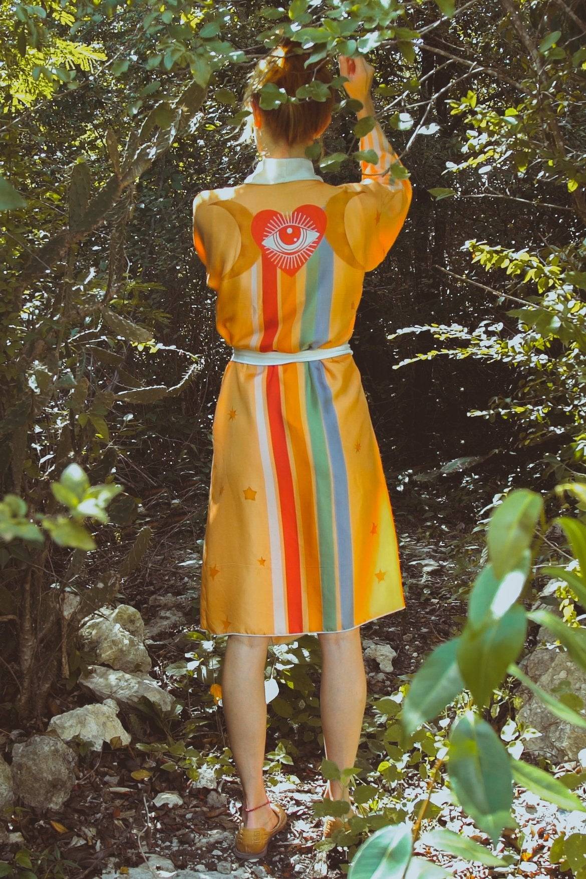 The Rigel Robe in Yucatan Rainbow