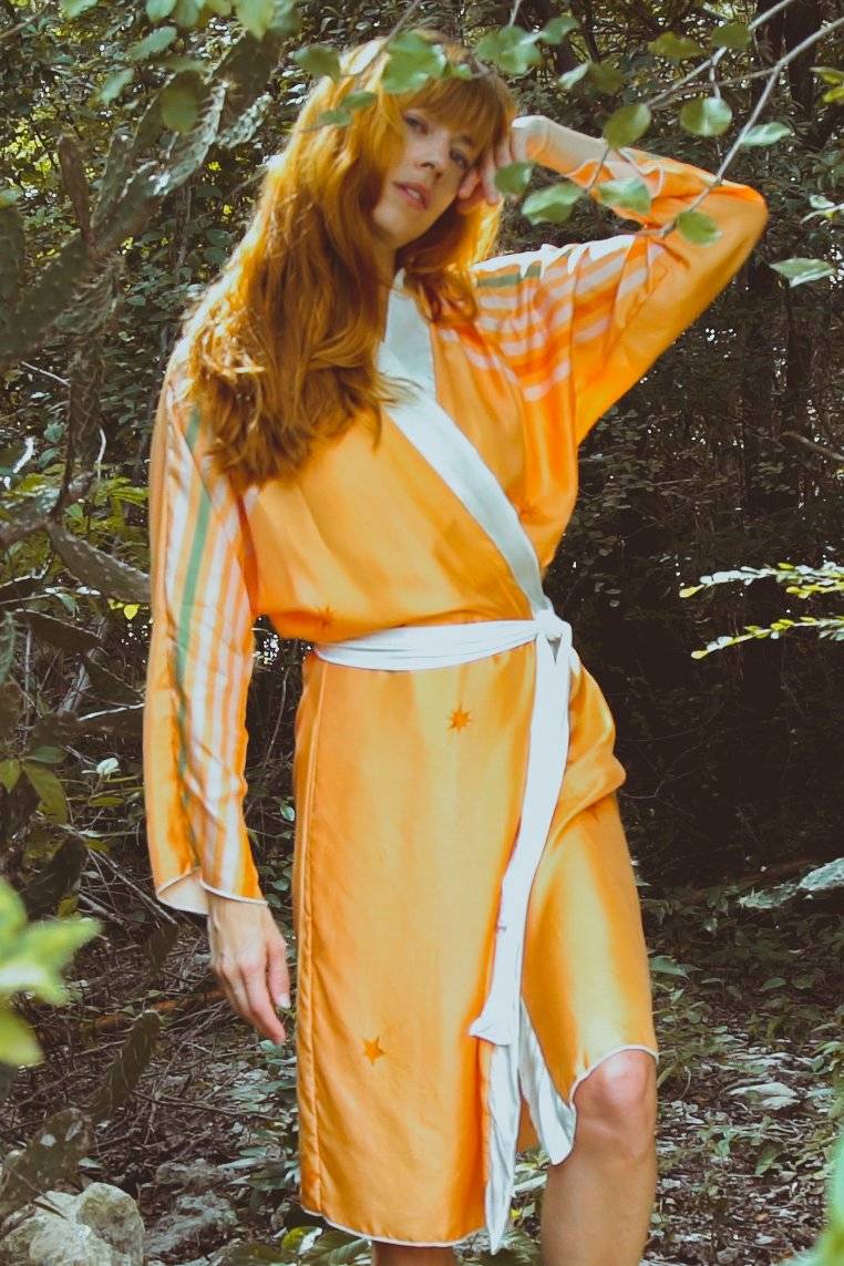 The Rigel Robe in Yucatan Rainbow